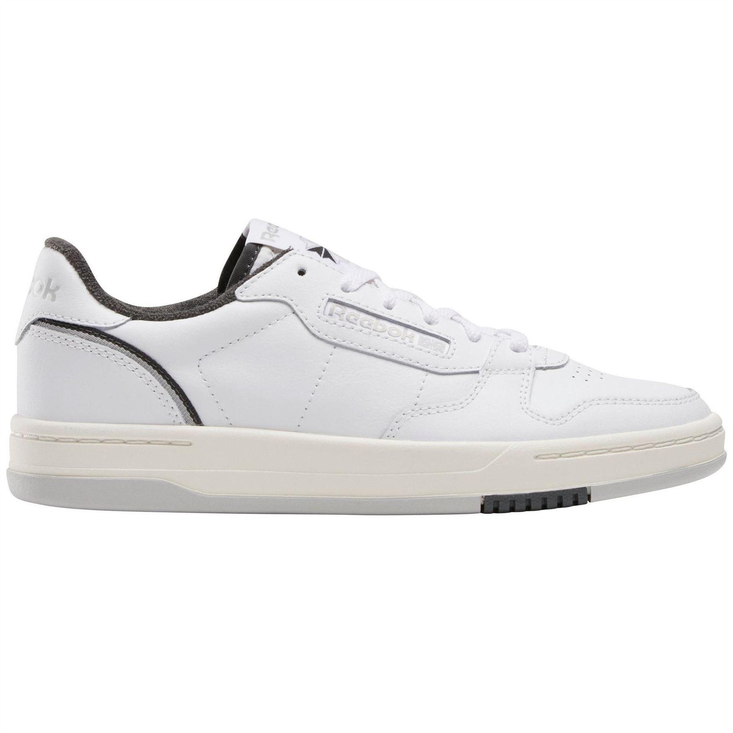 White-Grey - Front - Reebok Womens-Ladies Phase Court Leather Flatform Trainers