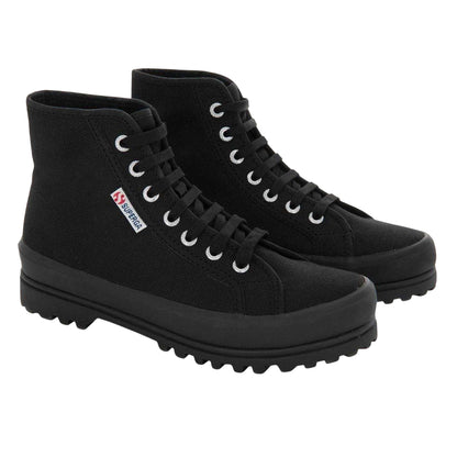 Black - Pack Shot - Superga Womens-Ladies 2341 Alpina Canvas High-top Shoes