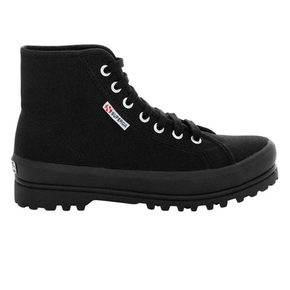 Black - Front - Superga Womens-Ladies 2341 Alpina Canvas High-top Shoes