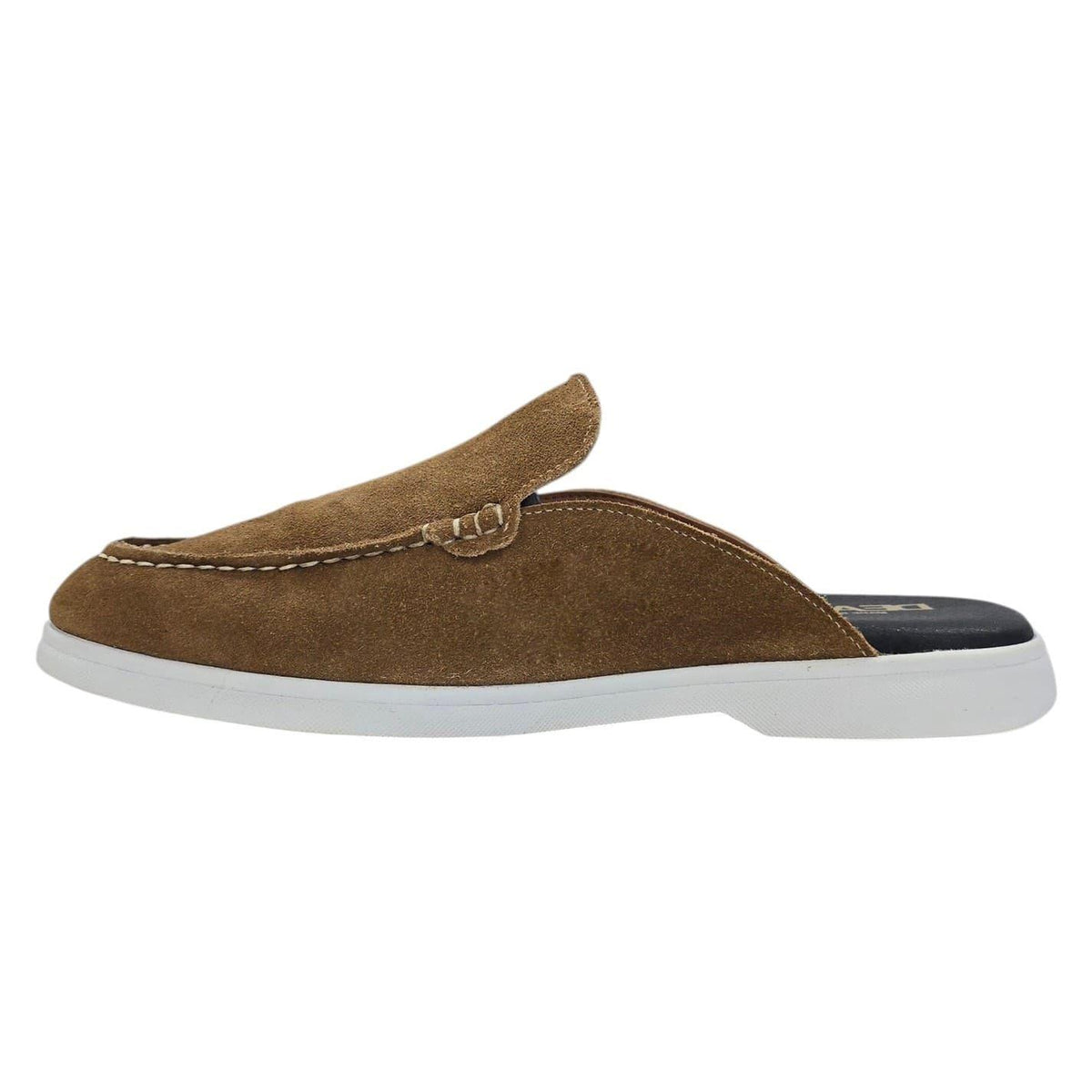Suede - Side - Nicholas Deakins Mens Suede Summer Flat Mules