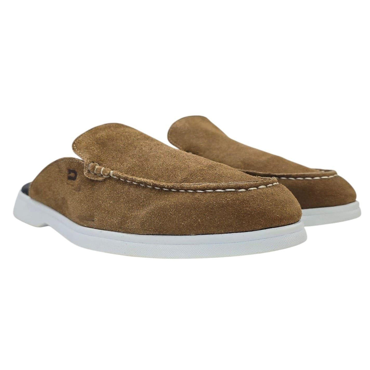 Suede - Pack Shot - Nicholas Deakins Mens Suede Summer Flat Mules