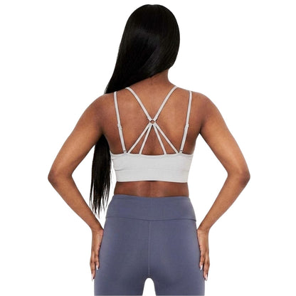 Pale Blue - Back - Missy Empire Womens-Ladies Gym Crop Top