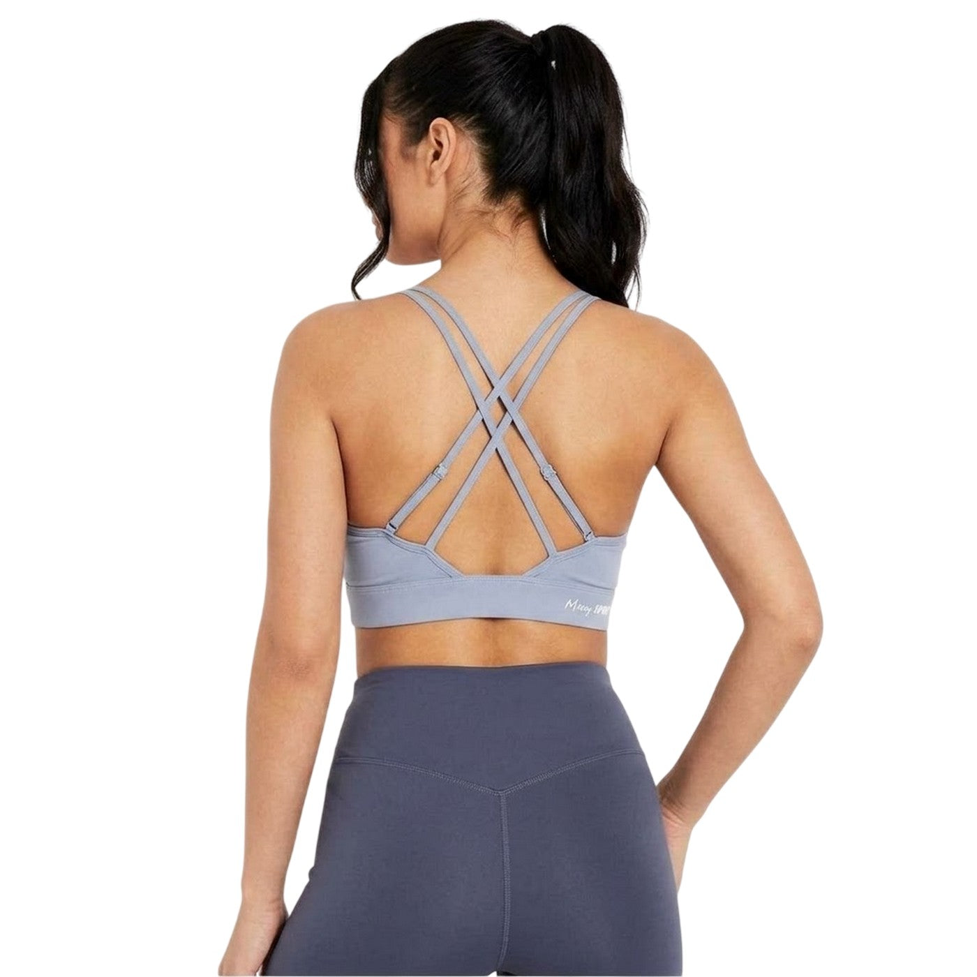 Blue - Back - Missy Empire Womens-Ladies Gym Crop Top