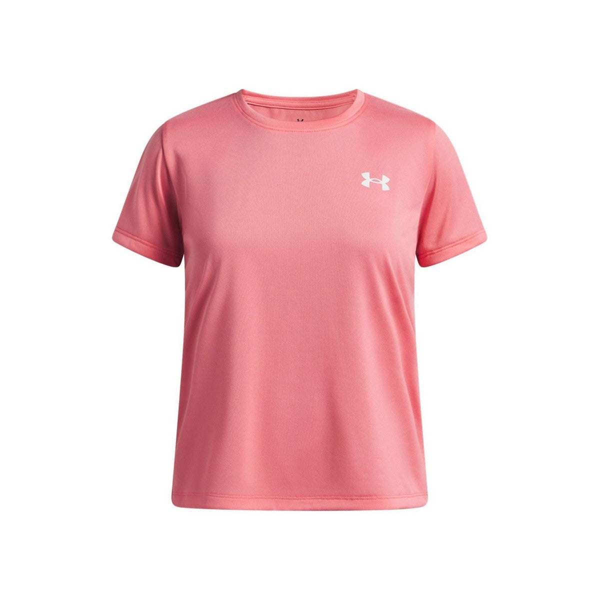 Pink-White - Front - Under Armour Childrens-Kids Tech Performance T-Shirt