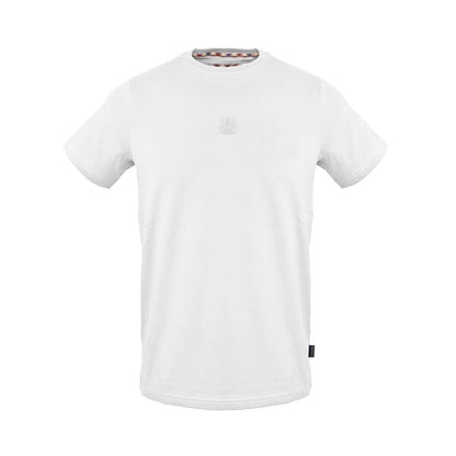White - Front - Aquascutum Mens Embroidered Logo T-Shirt