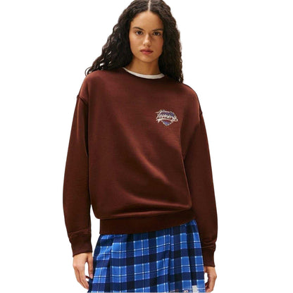 Brown - Lifestyle - Tommy Jeans Womens-Ladies Heart Regular Sweatshirt