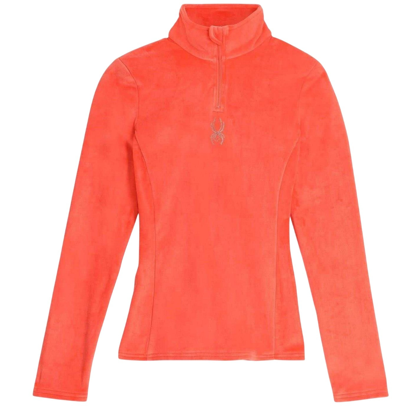 Coral - Front - Spyder Womens-Ladies Shimmer Velour Sweatshirt