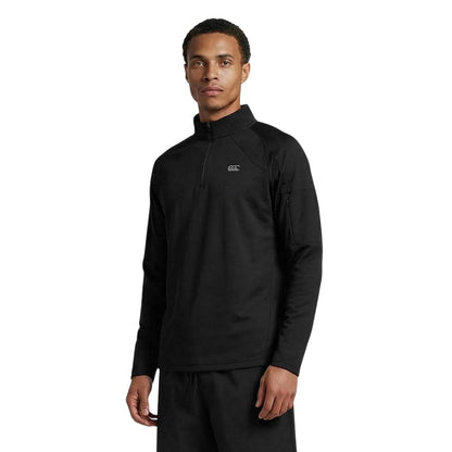 Black - Side - Canterbury Mens Tempo Quarter Zip Track Jacket