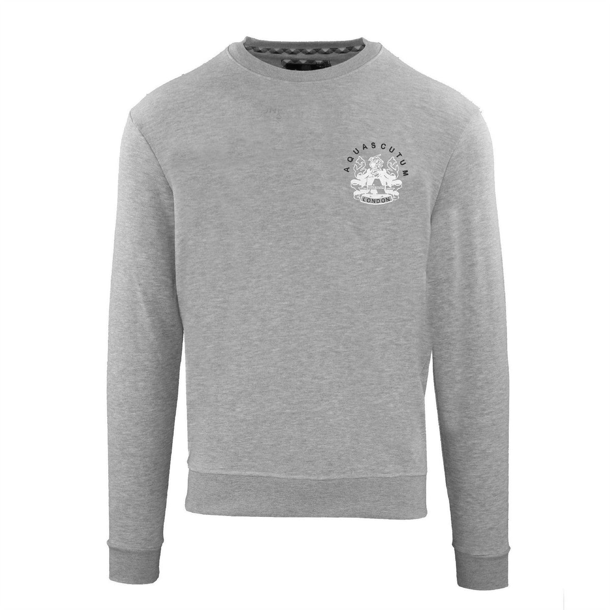 Grey - Front - Aquascutum Mens Round Neck Sweatshirt