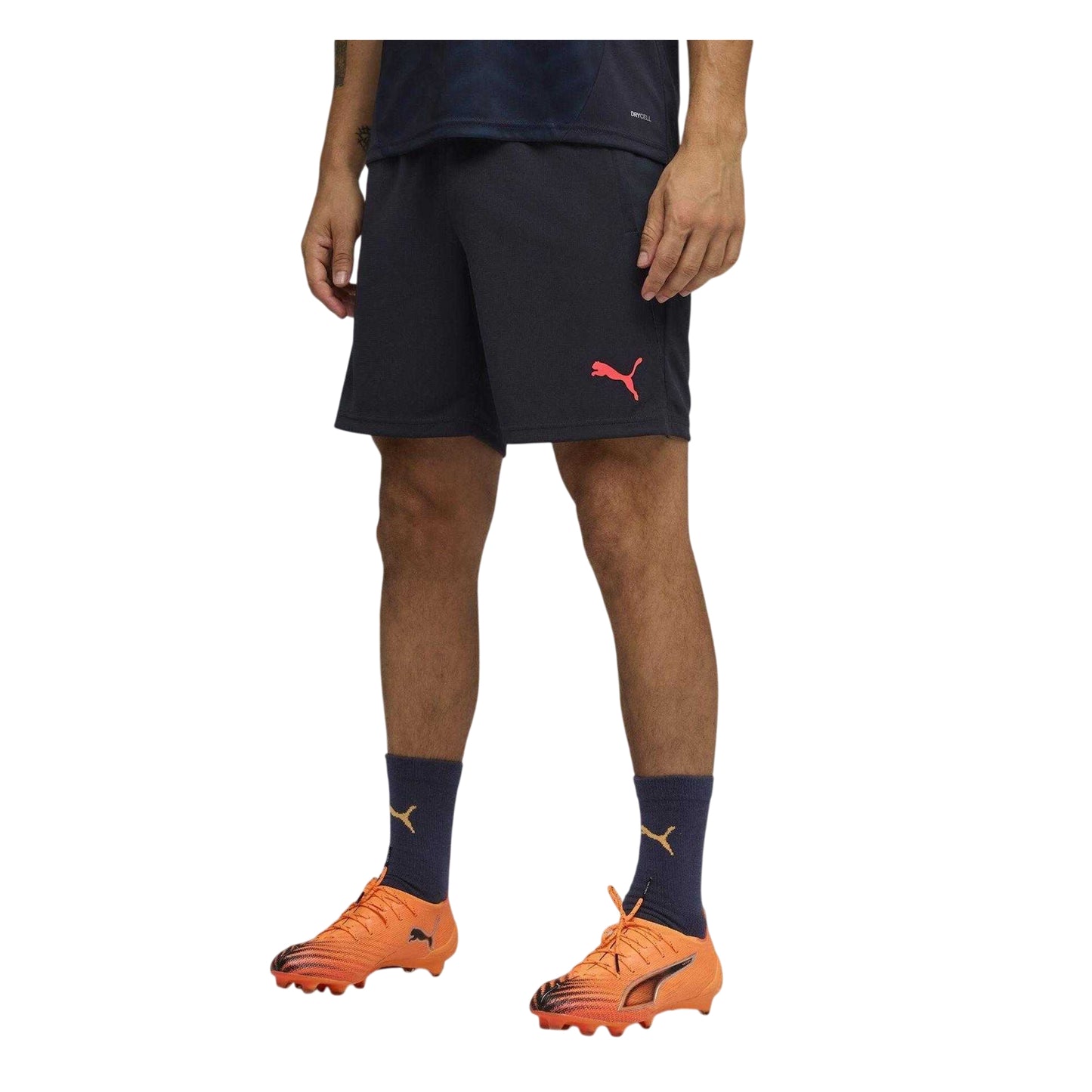 Navy-Orange - Side - Puma Mens Cup Shorts
