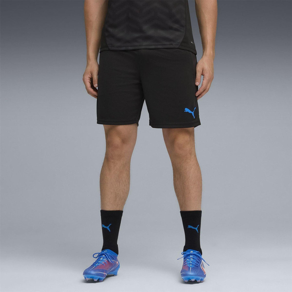 Black-Blue - Side - Puma Mens Cup Logo Shorts