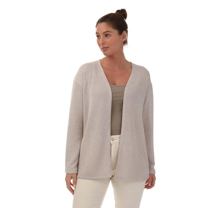 Oatmeal - Front - Vero Moda Womens-Ladies Eddie Open Cardigan