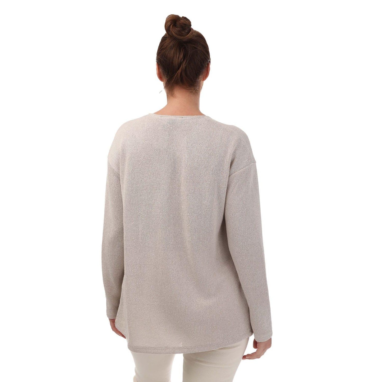 Oatmeal - Back - Vero Moda Womens-Ladies Eddie Open Cardigan