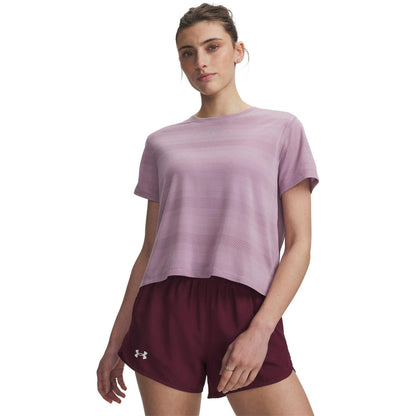Mauve Pink - Front - Under Armour Womens-Ladies Velociti Performance T-Shirt