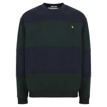 Pine-Navy - Front - Jack Wills Mens Colour Block Sweatshirt