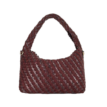 Aubergine - Back - Dune London Basket Weave Hobo Bag