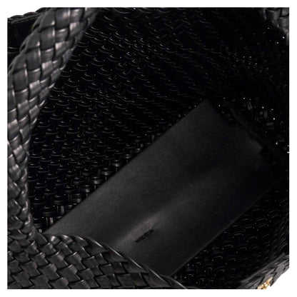 Black - Side - Dune London Basket Weave Hobo Bag