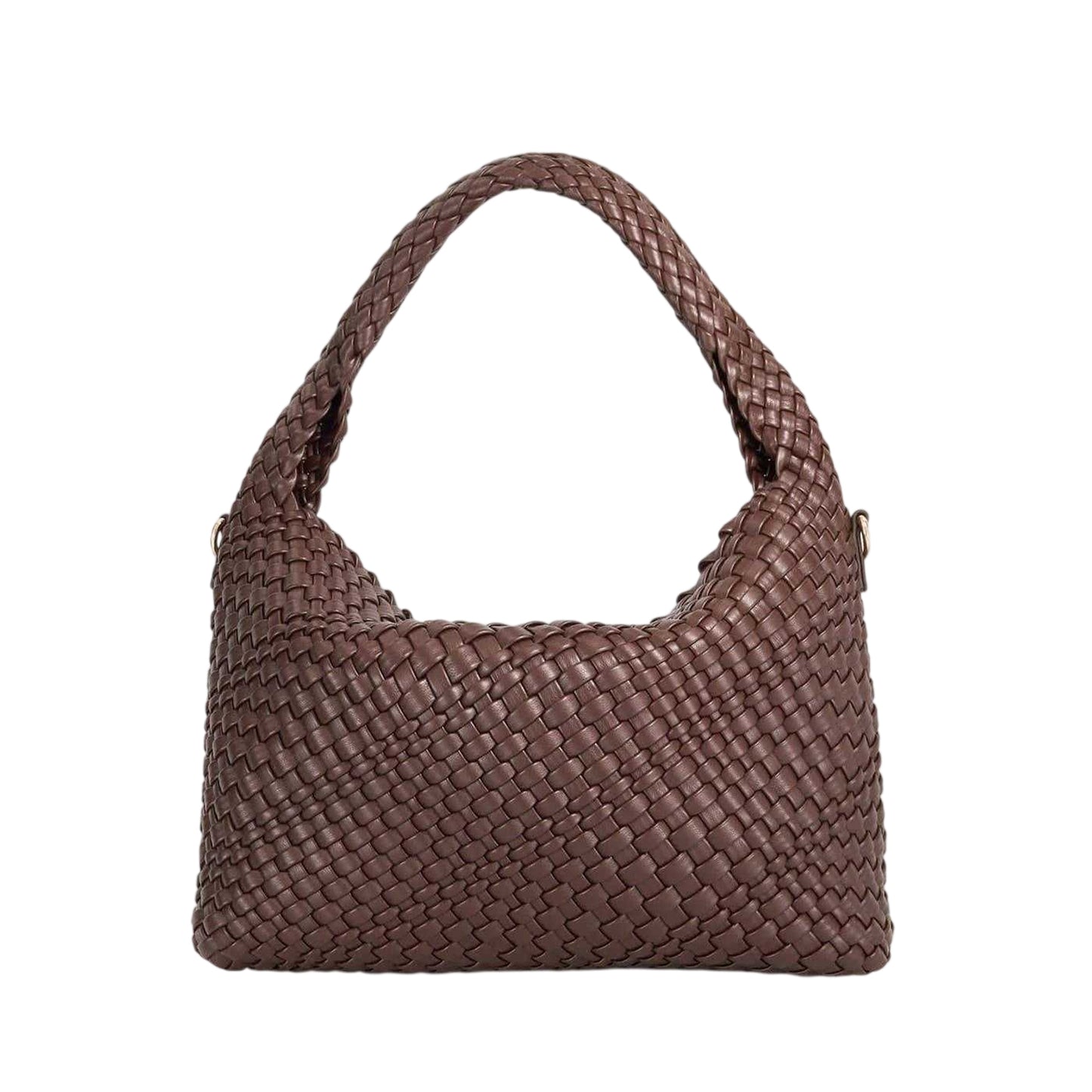 Chocolate - Back - Dune London Basket Weave Hobo Bag