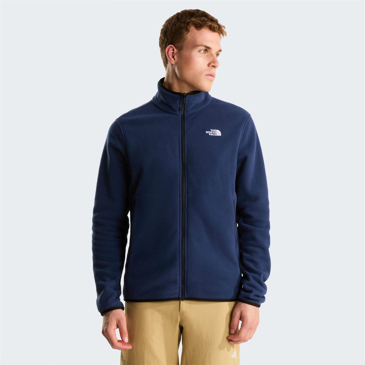 Navy - Side - The North Face Mens Glacier Fleece Jacket
