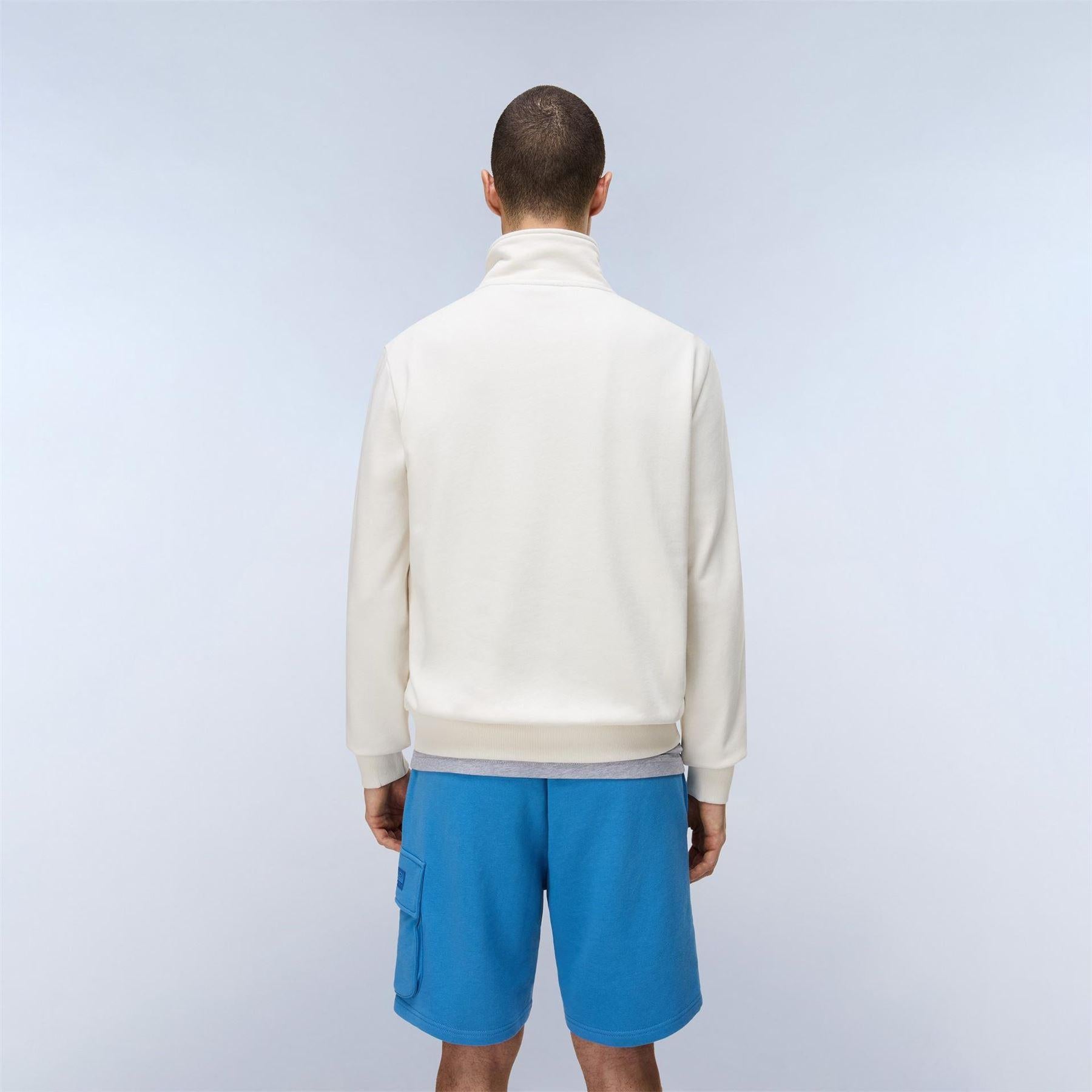 White - Lifestyle - Napapijri Mens Box Logo Sweatshirt