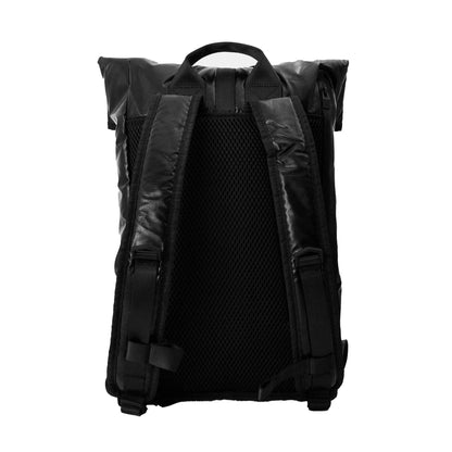 Black - Back - Rains Sibu Roll Top Rucksack