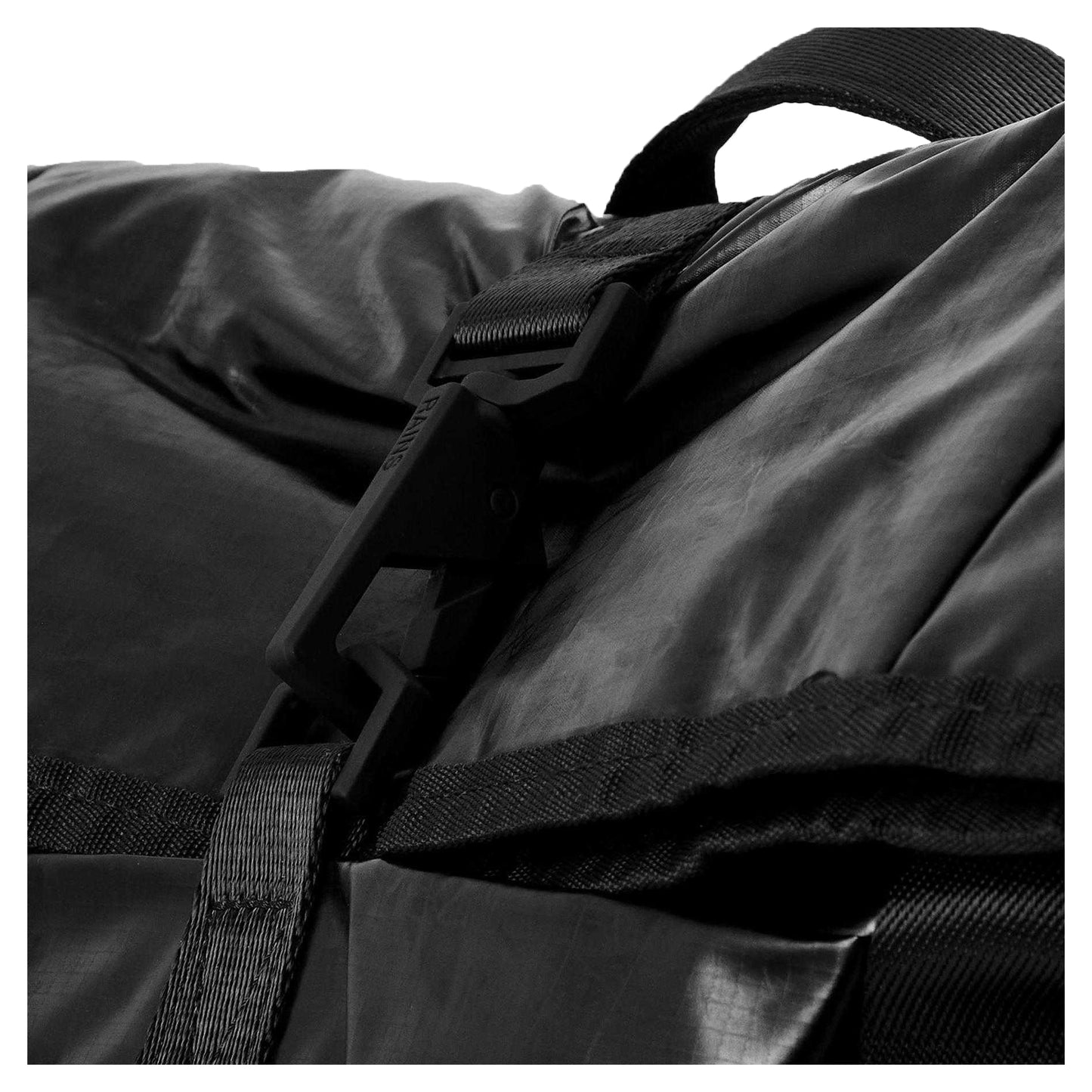 Black - Side - Rains Sibu Roll Top Rucksack