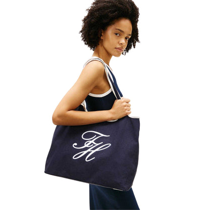 Blue-Canvas - Lifestyle - Tommy Hilfiger Womens-Ladies Canvas Tote Bag