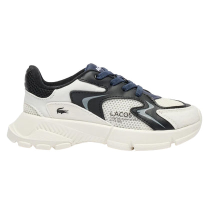 Off White - Side - Lacoste Childrens-Kids L003 Neo Trainers