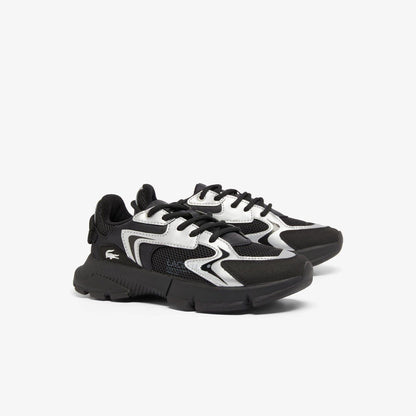 Black Silver - Back - Lacoste Childrens-Kids L003 Neo Trainers