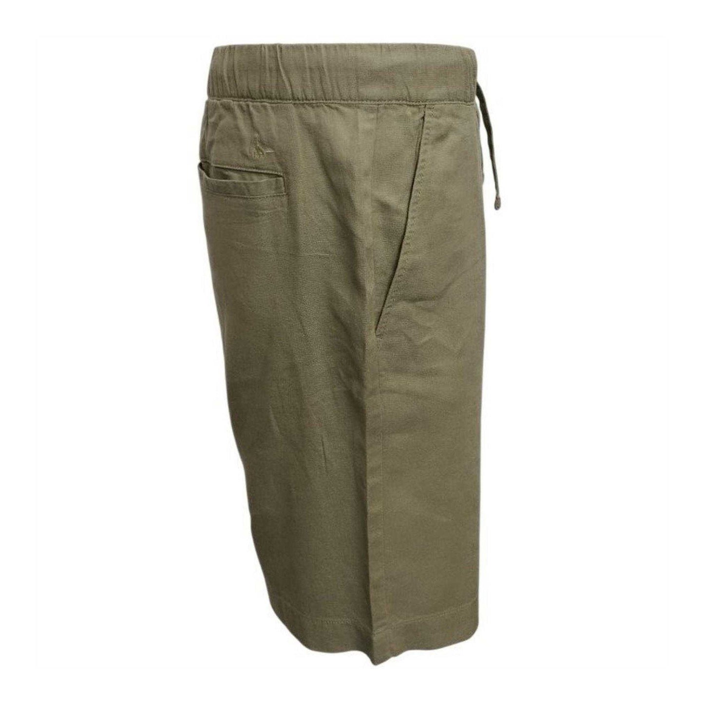 Light Khaki - Side - Jack Wills Mens Linen Blend Lightweight Shorts