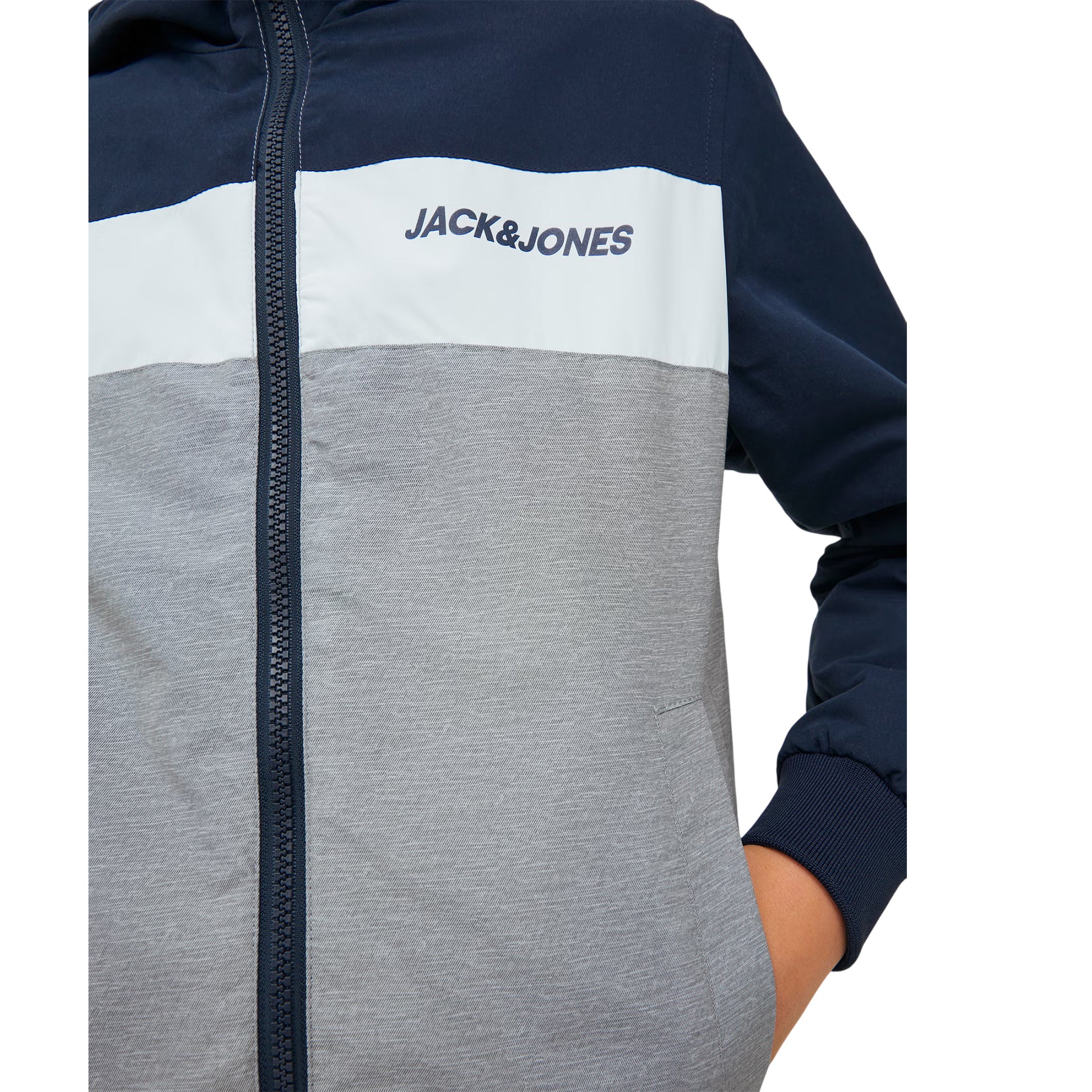 Navy Blazer - Side - Jack And Jones Childrens-Kids Erush Bomber Jacket