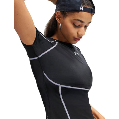 Black - Lifestyle - Under Armour Womens-Ladies Elite HeatGear Performance Top