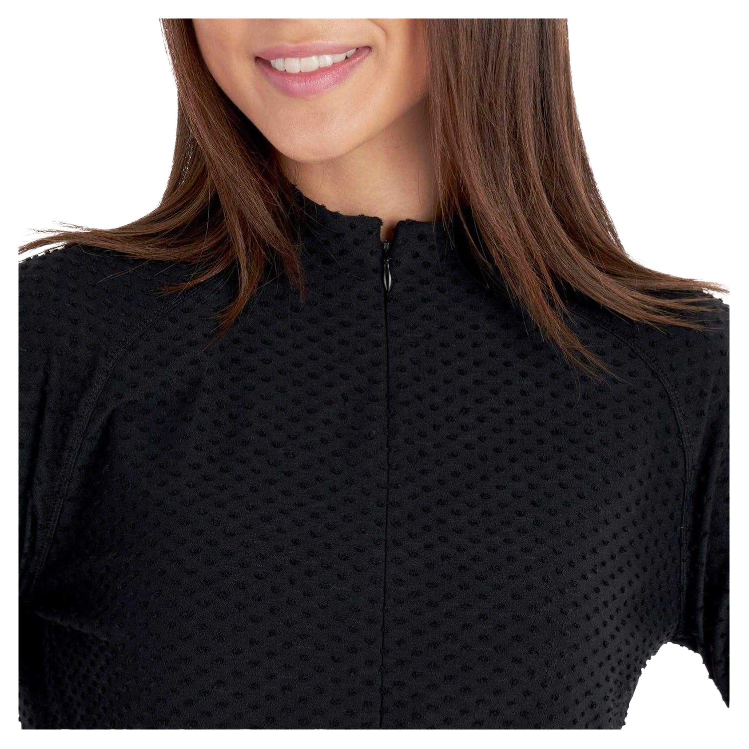 Black - Side - Calvin Klein Womens-Ladies Textured Regular Golf Sweatshirt