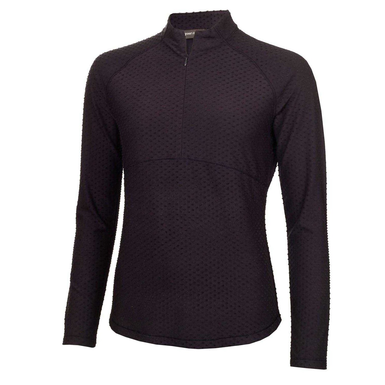 Black - Front - Calvin Klein Womens-Ladies Textured Regular Golf Sweatshirt