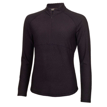 Black - Front - Calvin Klein Womens-Ladies Textured Regular Golf Sweatshirt