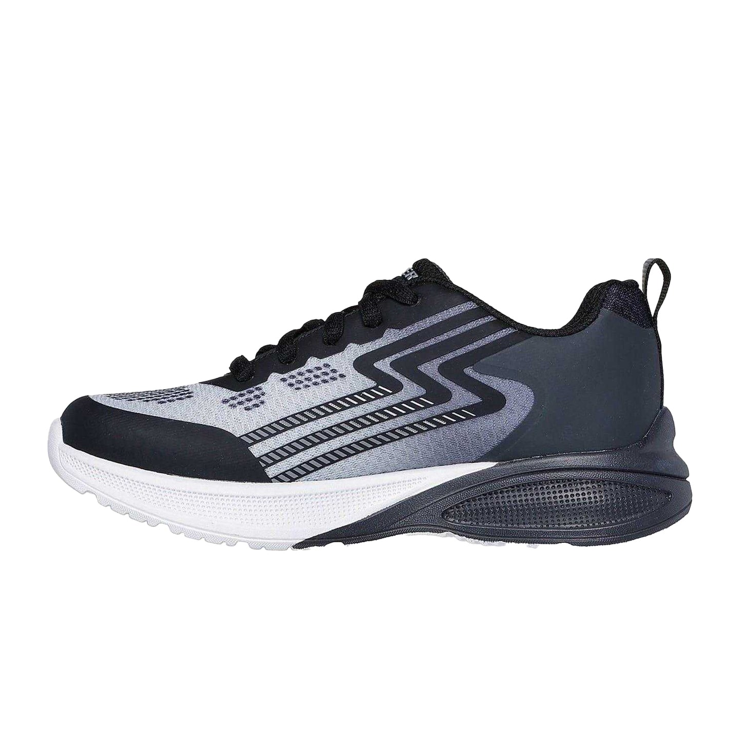 Black-Grey - Back - Skechers Childrens-Kids Microspec Max Trainers