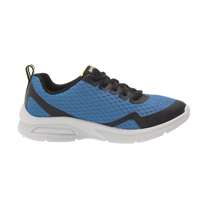 Blue-Green - Side - Skechers Childrens-Kids Microspec Max Trainers