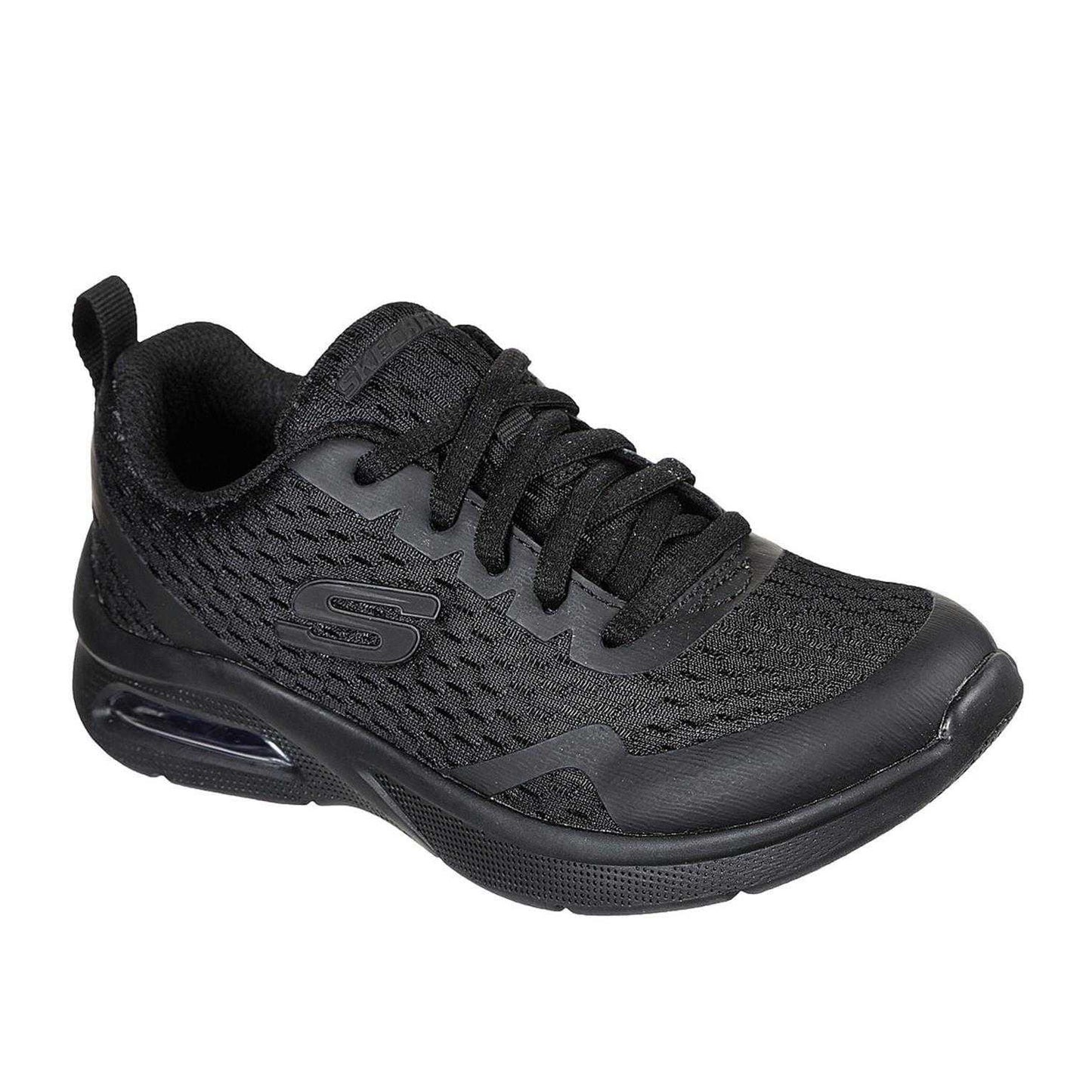 Triple Black - Front - Skechers Childrens-Kids Microspec Max Trainers