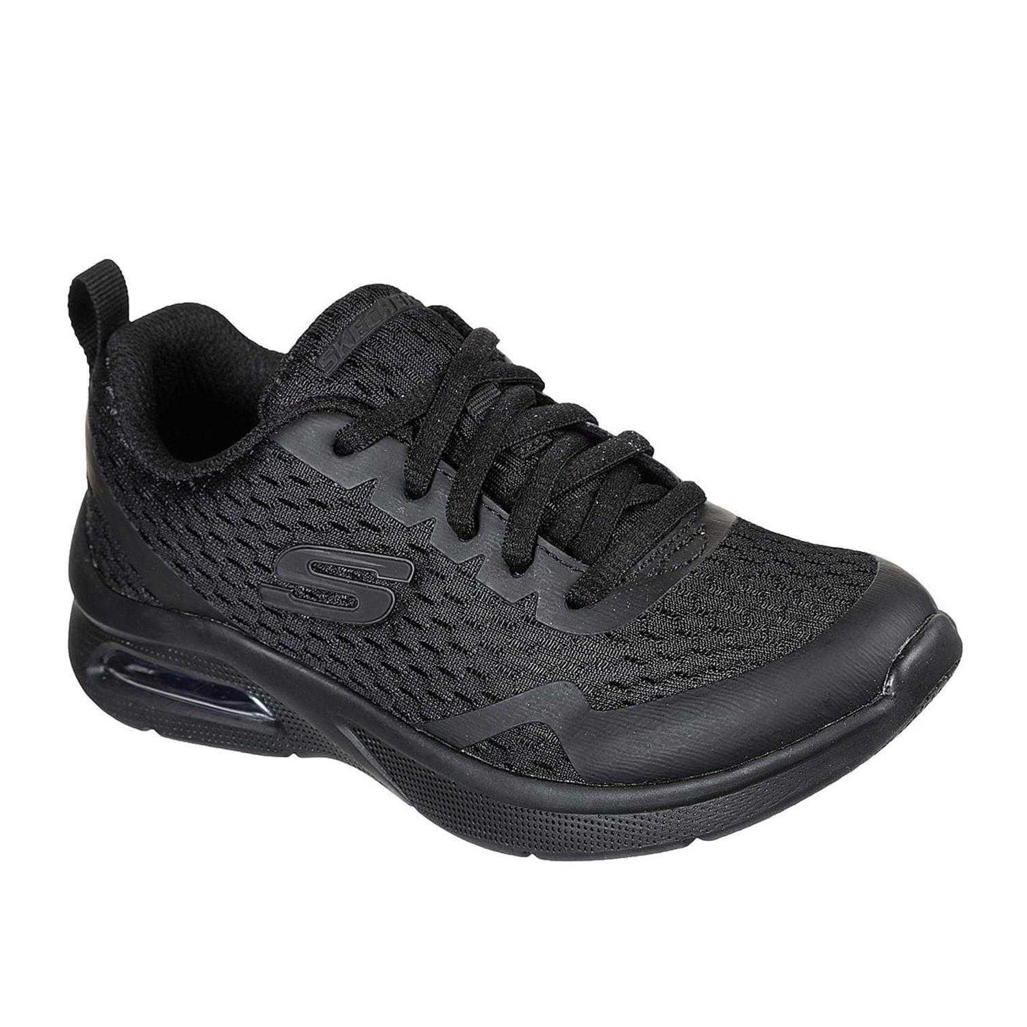 Triple Black - Front - Skechers Childrens-Kids Microspec Max Trainers