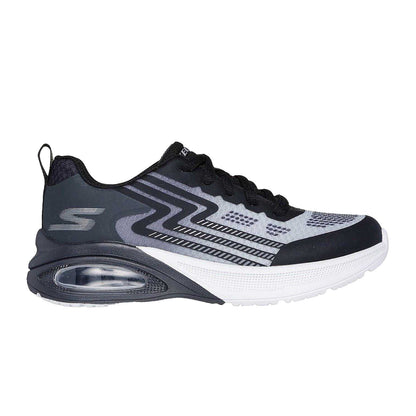 Black-Grey - Side - Skechers Childrens-Kids Microspec Max Trainers