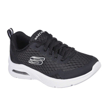 Black-White - Front - Skechers Childrens-Kids Microspec Max Trainers
