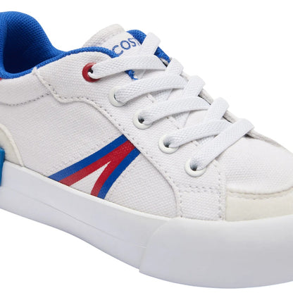 White-Red - Lifestyle - Lacoste Childrens-Kids L004 Trainers