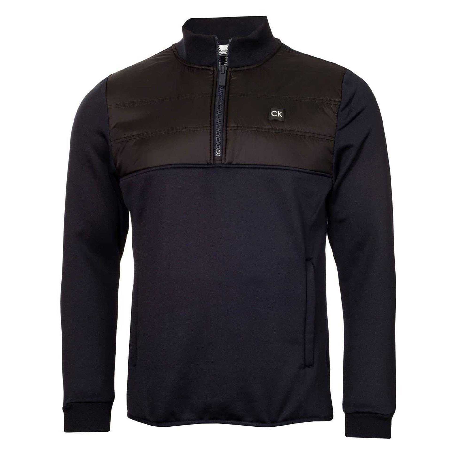 Navy - Front - Calvin Klein Mens Half Zip Golf Jacket