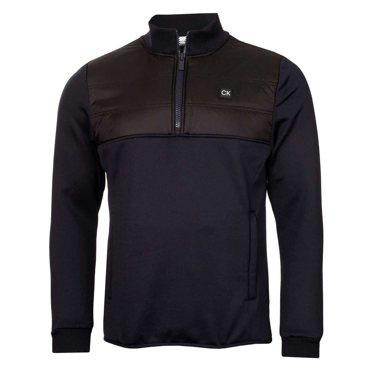 Navy - Front - Calvin Klein Mens Half Zip Golf Jacket