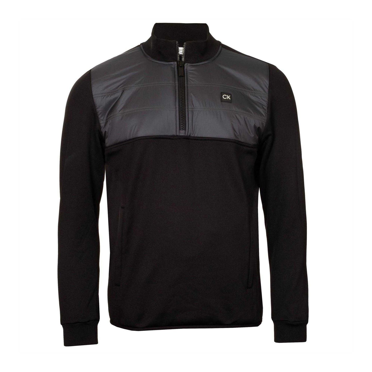Black - Front - Calvin Klein Mens Half Zip Golf Jacket