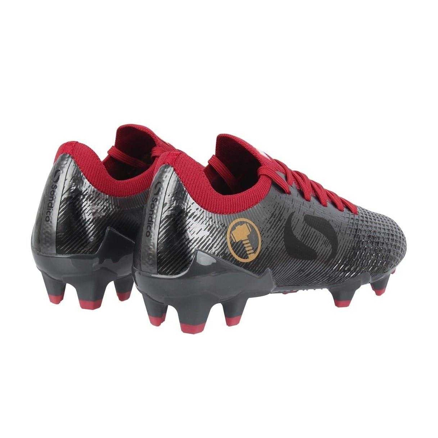 Grey - Back - Sondico Childrens-Kids Sondico Blaze Thor Firm Ground Football Boots