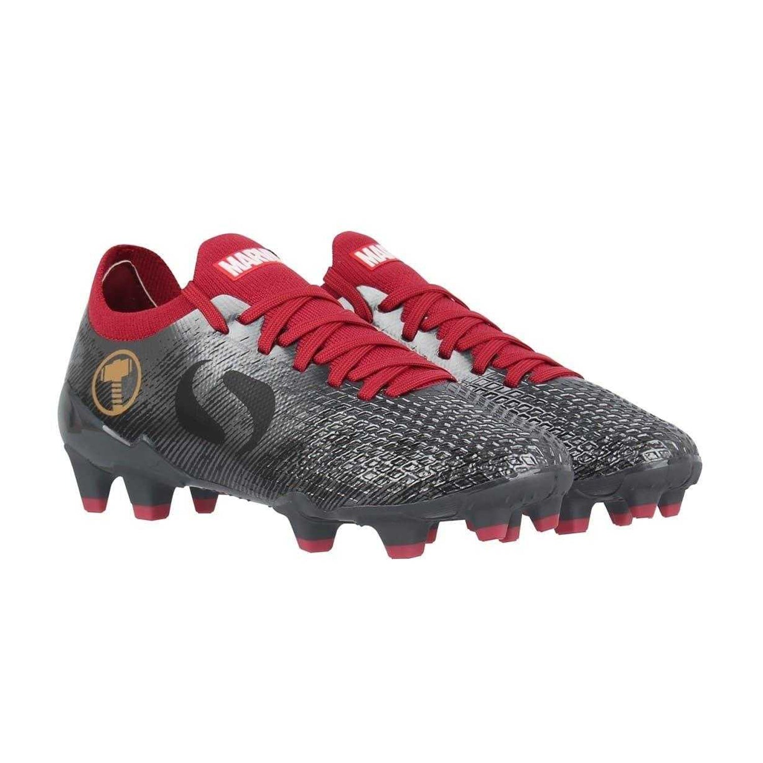 Grey - Front - Sondico Childrens-Kids Sondico Blaze Thor Firm Ground Football Boots