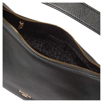Black - Side - Dune London Delicately Leather Shoulder Bag