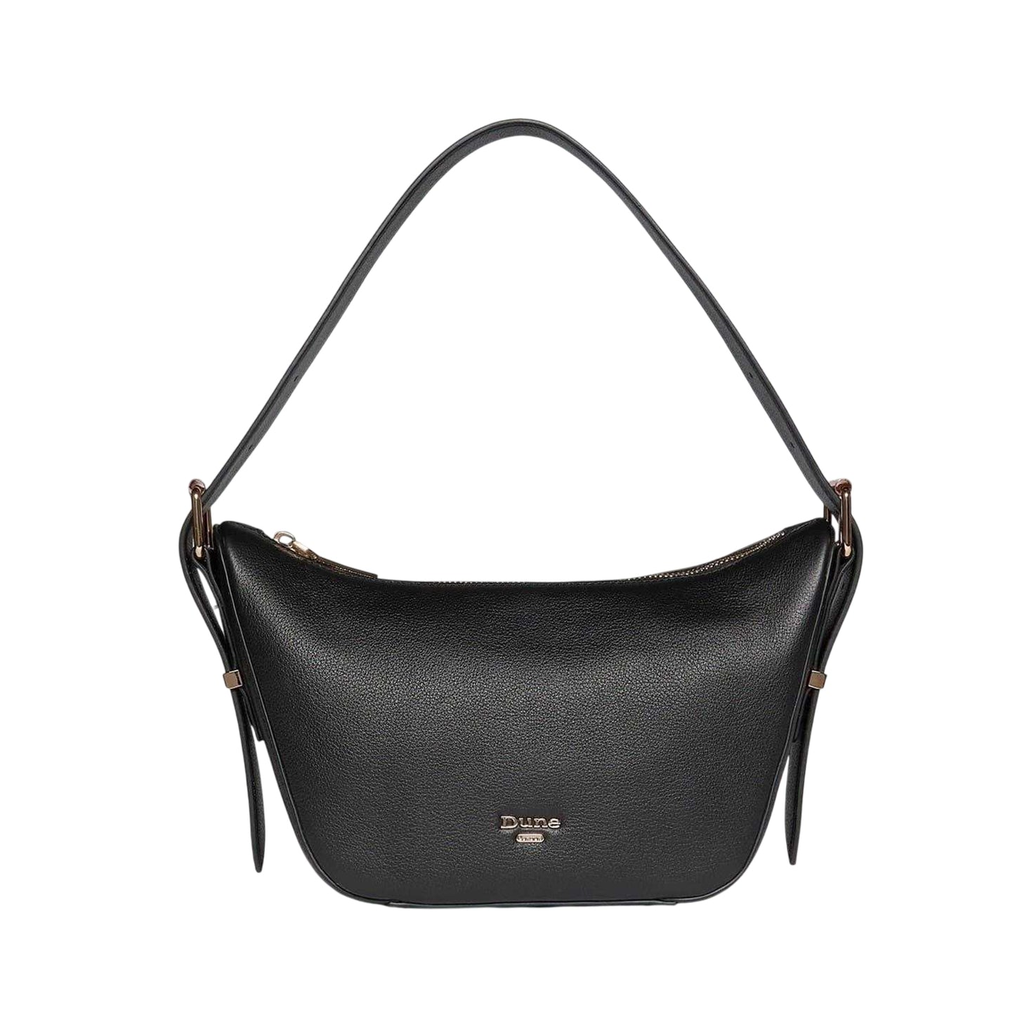 Black - Front - Dune London Delicately Leather Shoulder Bag