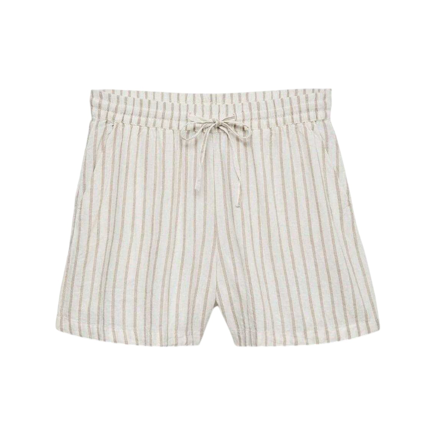 Snow White - Front - Vero Moda Womens-Ladies Linn Woven Striped Shorts